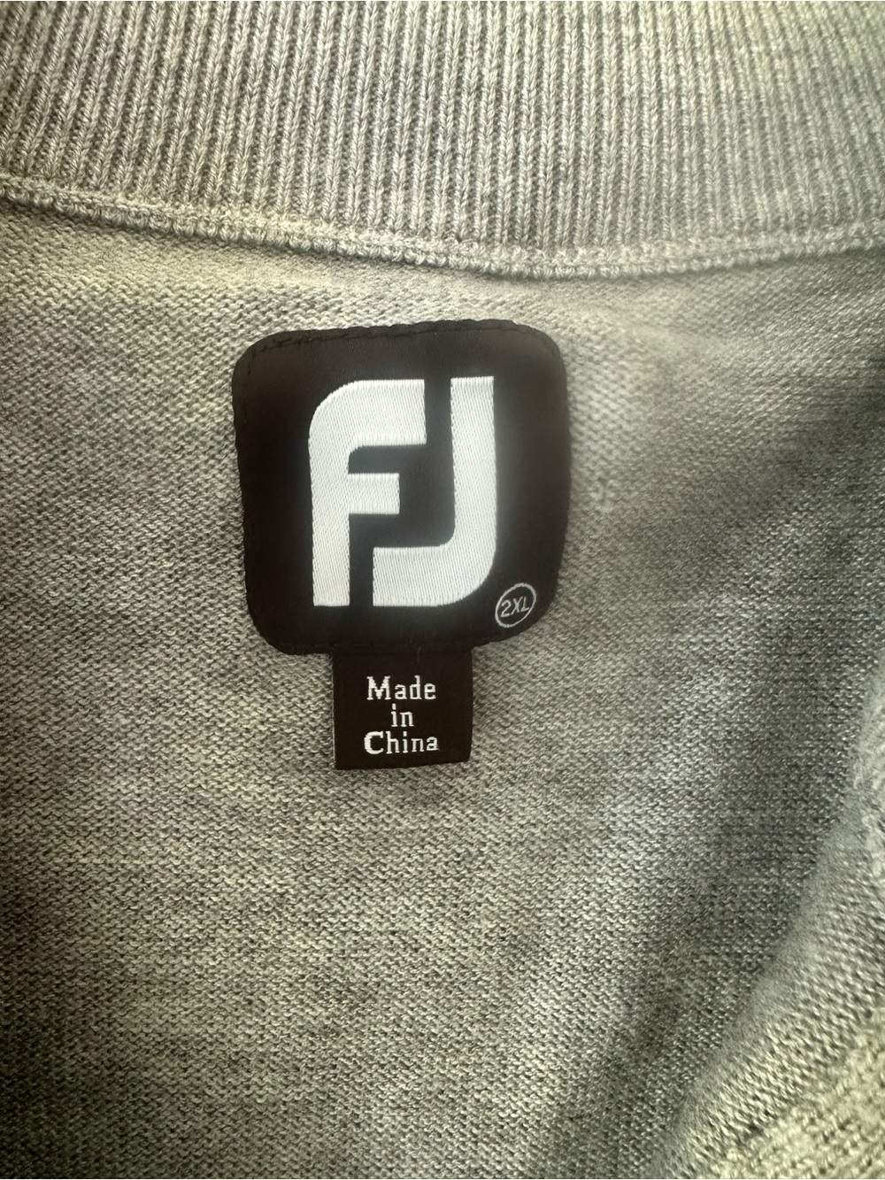 FOOTJOY Tech Wool Blend  Sweater w/Windproof Nylon Chest Panel Quarter-Zip ~2XL - Picture 5 of 5